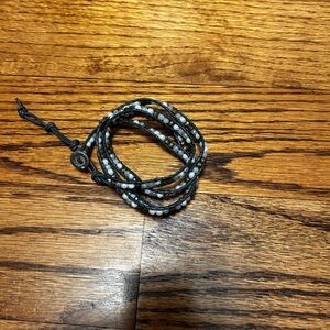 Victoria Emerson Black and Silver Wrap Bracelet